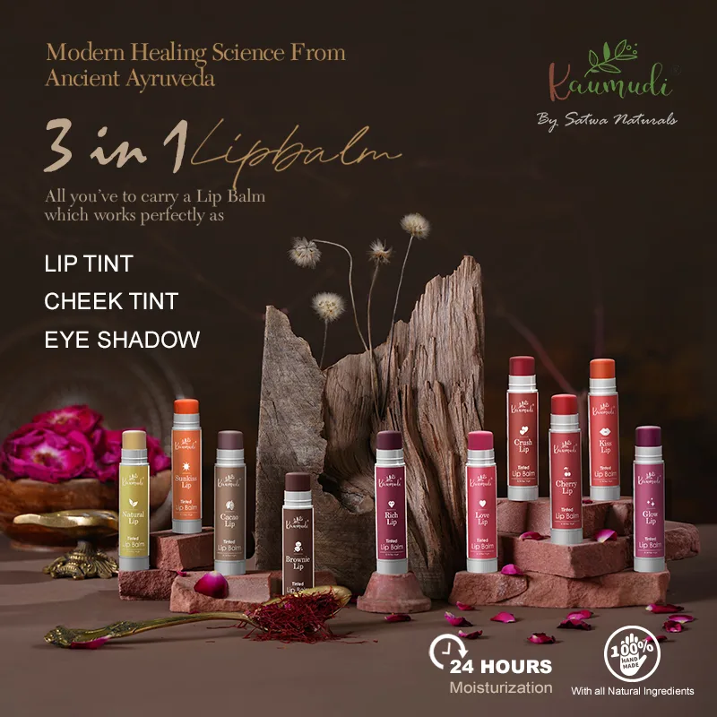 Kaumudi Handmade & Natural Multipurpose 3in1 Lip Balm (Lip Tint | Cheek Tint | Eye Shadow) - Image 11