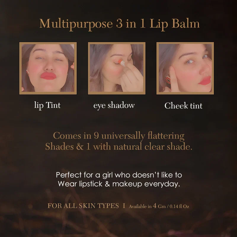 Kaumudi Handmade & Natural Multipurpose 3in1 Lip Balm (Lip Tint | Cheek Tint | Eye Shadow) - Image 37