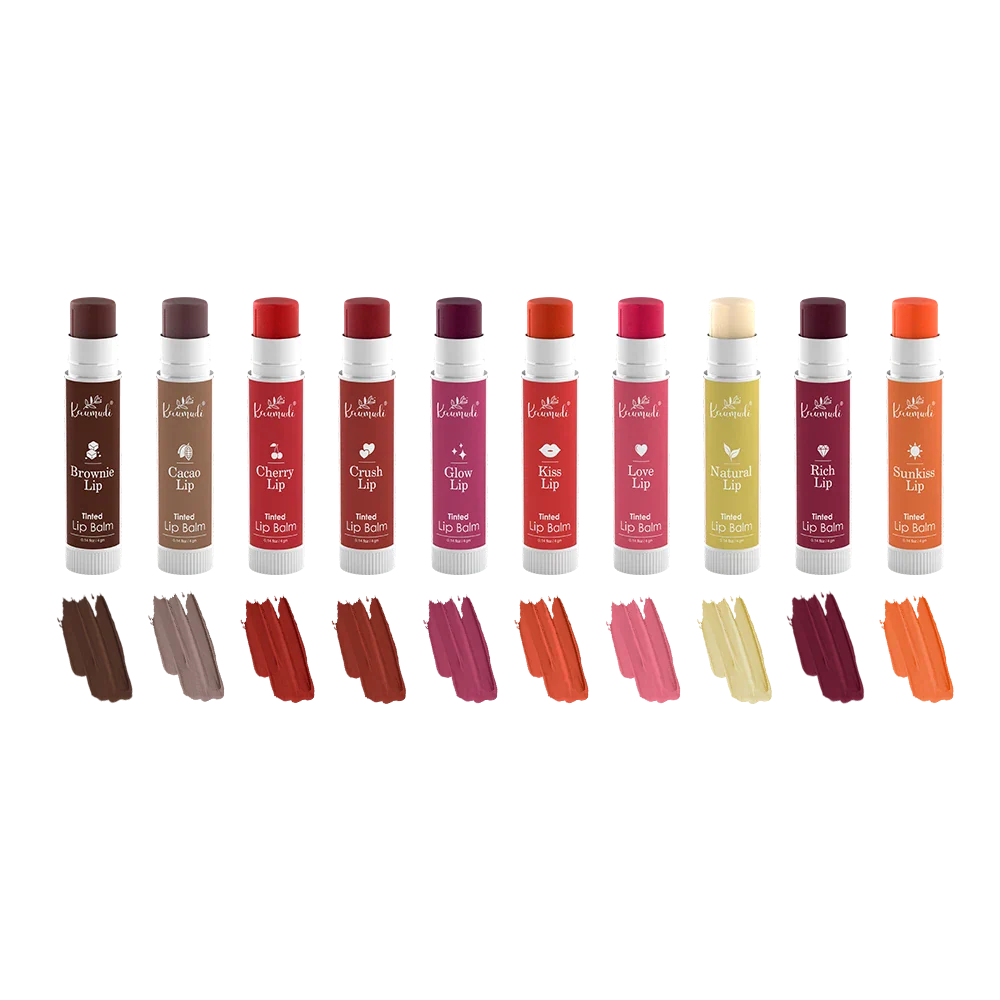 Kaumudi Handmade & Natural Multipurpose 3in1 Lip Balm (Lip Tint | Cheek Tint | Eye Shadow) - Set of 10 Shades