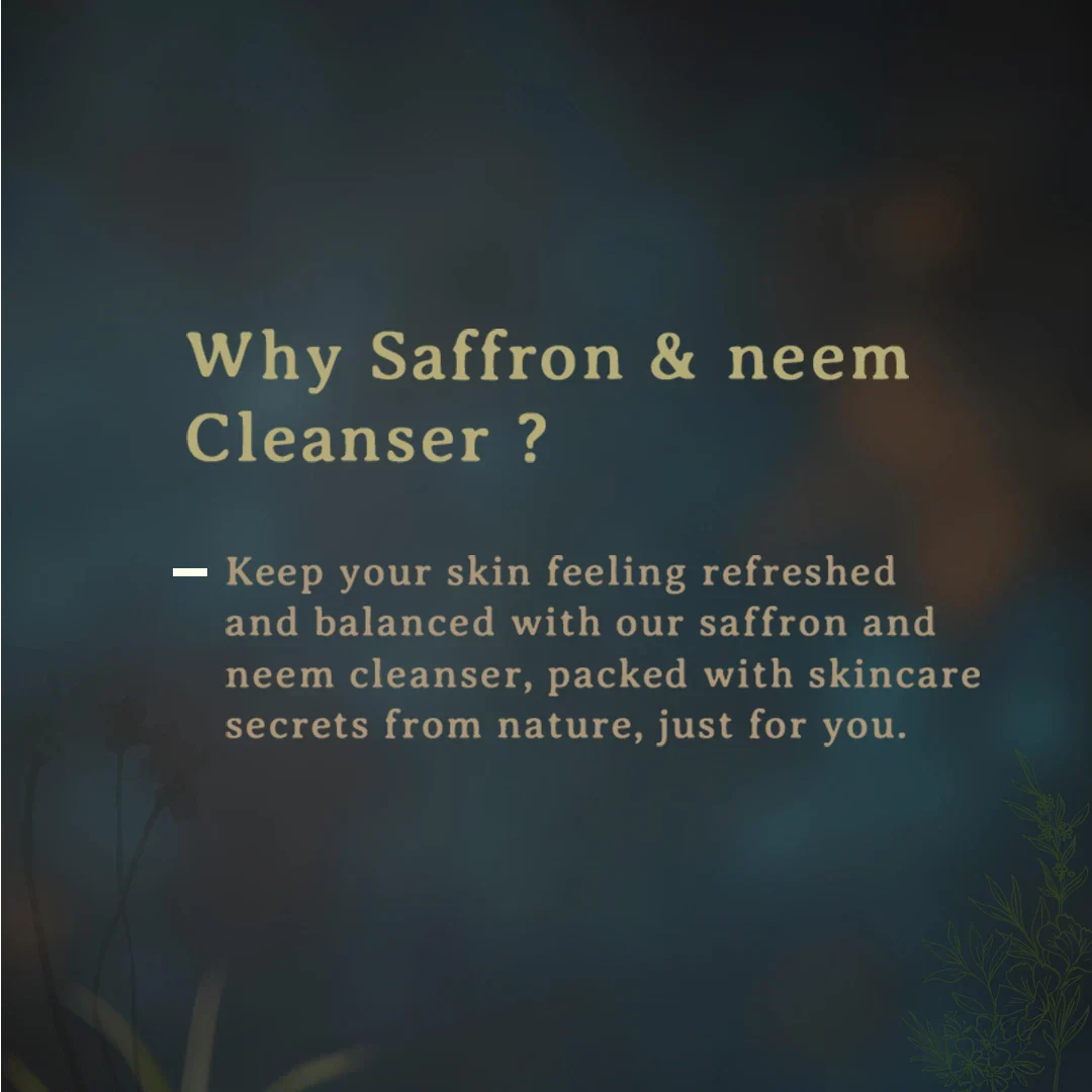 Silk Facial Cleanser with Saffron & Neem for Oily, Combination & Sensitive Skin - Image 2