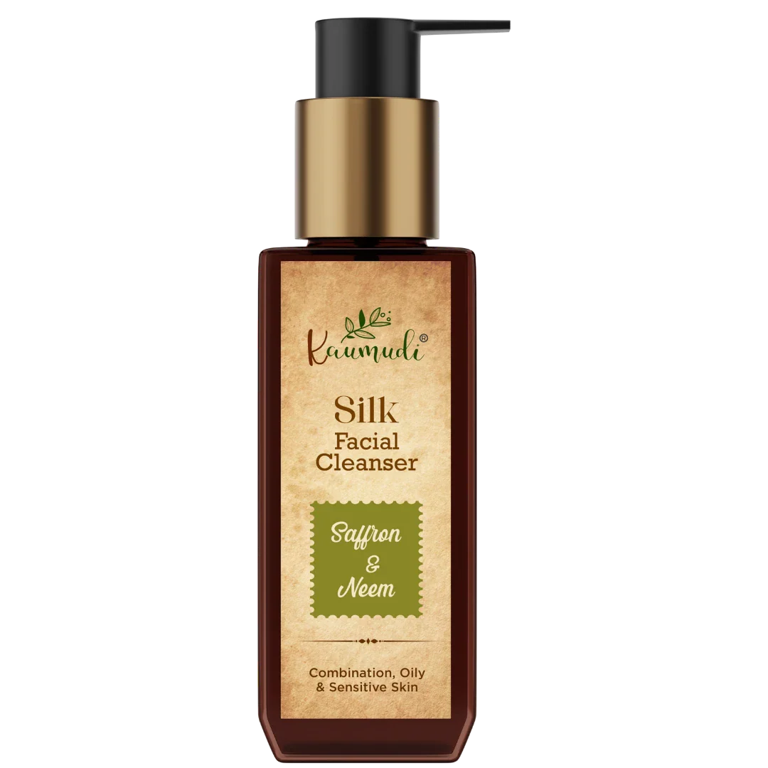Silk Facial Cleanser with Saffron & Neem for Oily, Combination & Sensitive Skin - Image 6